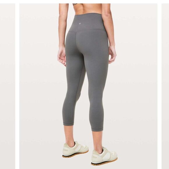 Lululemon Align Crop 21 inch Gray Size 2 Mid Rise - Picture 1 of 10